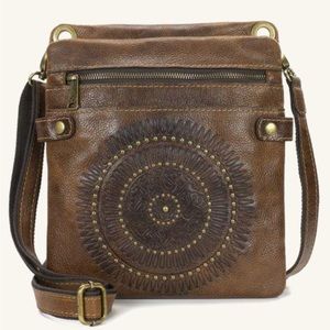 NWTS! Patricia Nash Distressed Leather Crossbody Bag, “Francesca”
